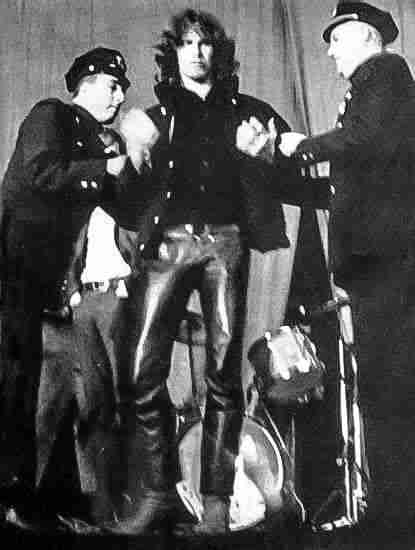 Jim Morrison being arrested