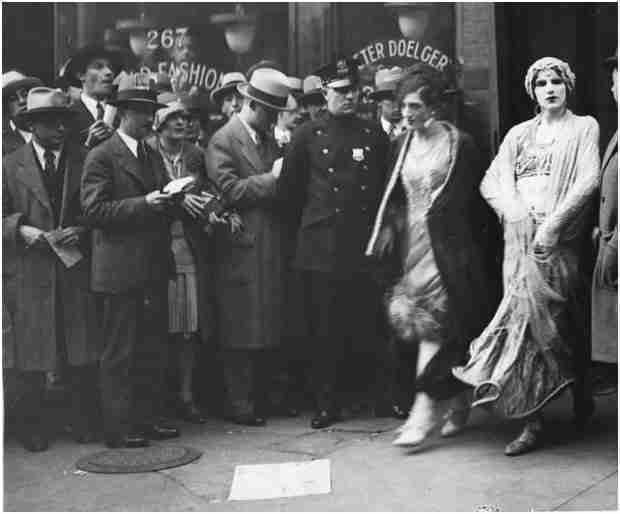 Mae West being arrested