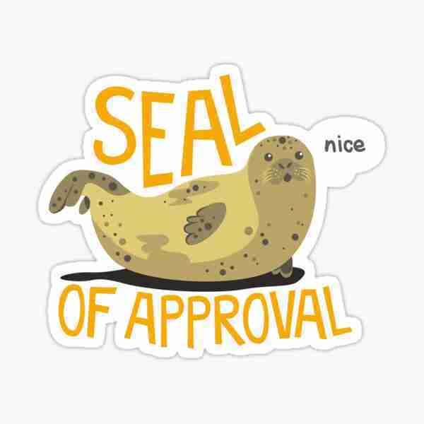 Cute Redbubble Stickers Seal Of approval