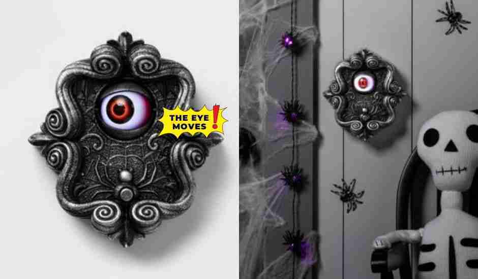 Animated Doorbell with Eye Halloween Decorative Prop